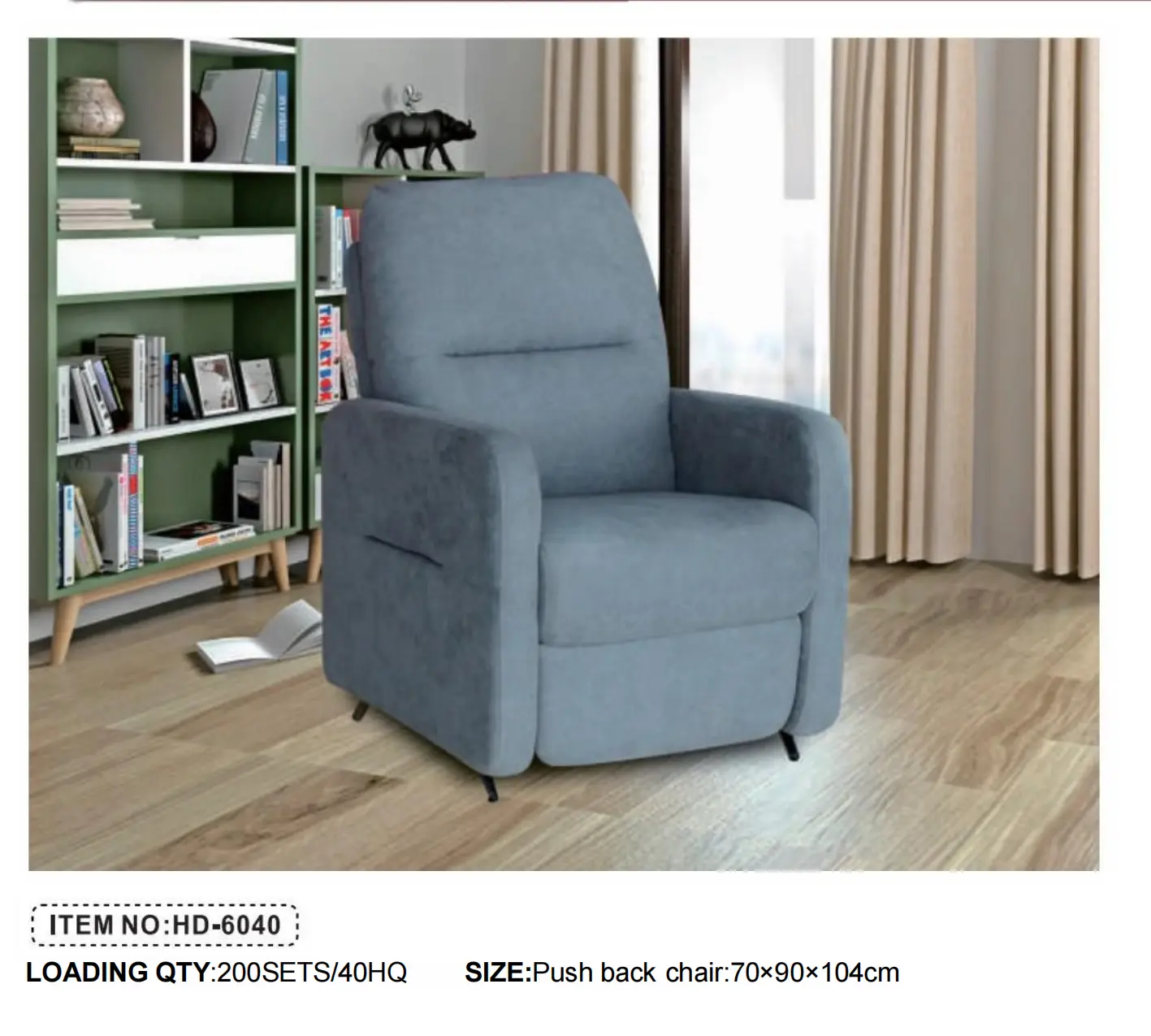 HD-6040 Push-Back Recliner Chair