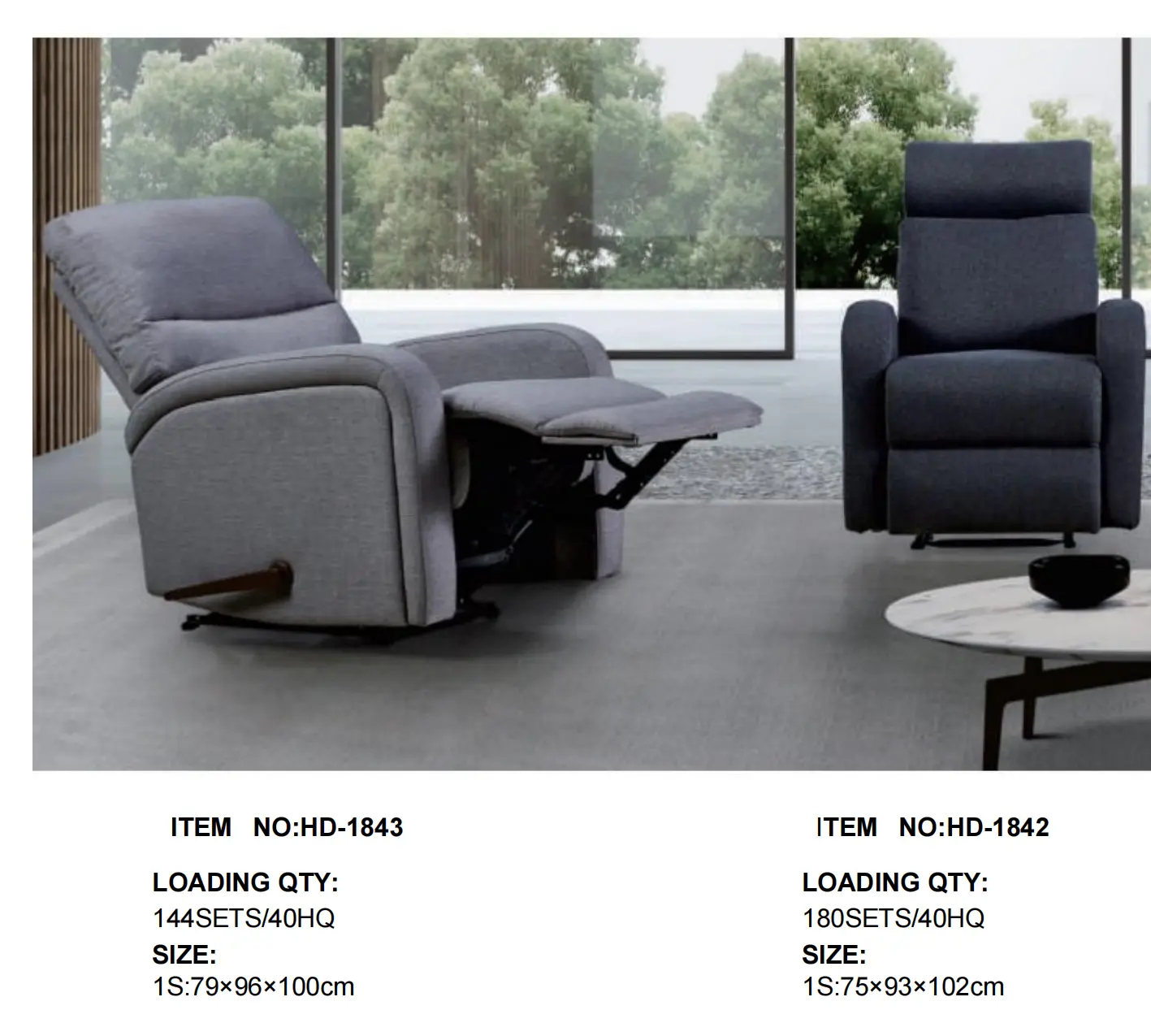 HD Recliner Chair Collection (Manual Reclining Options)