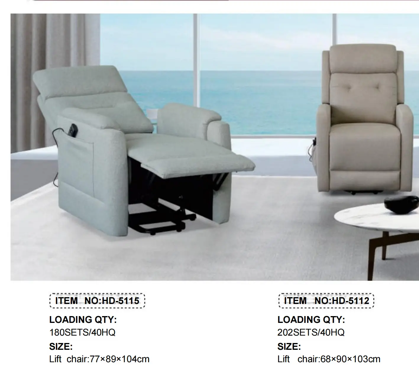 HD Lift Recliner Chair Collection (Power Lift Function)