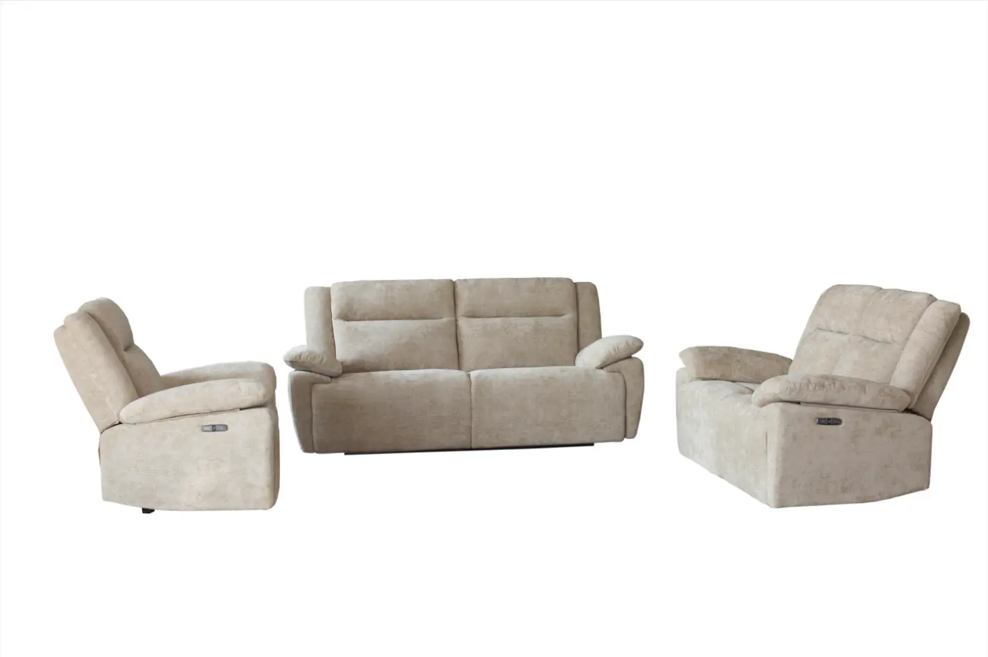 HD-1808 Fabric Recliner Sofa Set (3+2+1 Living Room Collection)