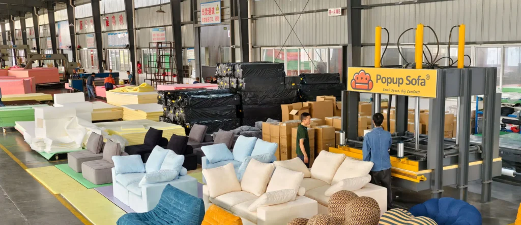 6 Key Factors Explaining Why China Leads Global Sofa Manufacturing 1 Popup Sofa Compression Sofa Manufacturing Factory